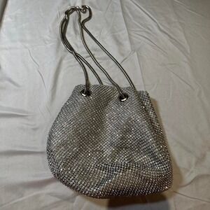 Silver rhinestone purse